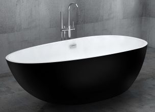Новинка! Черная отдельностоящая ванна GEMY G9211B II 