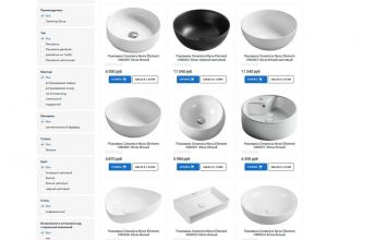 Новинки сайта! Раковины Ceramica Nova