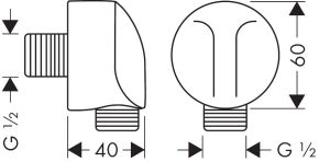 Шланговое подключение Hansgrohe 27454000