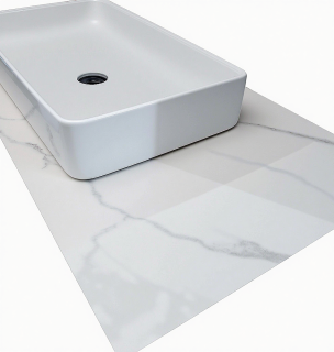 Столешница Armadi Art Calacatta прямая 101*52см белый мрамор