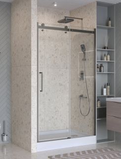 Душевая дверь BelBagno MARINO-2-BF-1-120-C-GM оружейная сталь