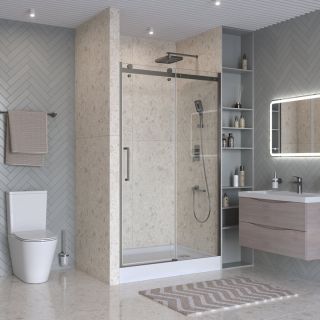 Душевая дверь BelBagno MARINO-2-BF-1-120-C-GM оружейная сталь