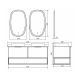 Тумба Comforty Порто 120-2 дуб тёмно-коричневый с черной столешницей c двумя раковинами COMFORTY 9110