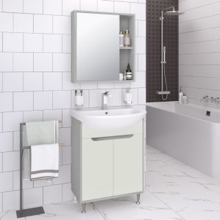 Тумба под раковину Runo Эконова 00-00004653 60 см серый/оливковый