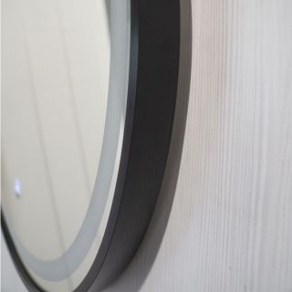 Зеркало Comforty в черной алюминиевой раме Comforty Лея-60 LED-подсветка, бесконтактный сенсор