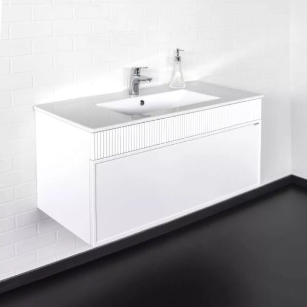 Тумба с раковиной Comforty Мадрид  00-00017864 100 см Белый матовый
