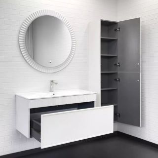 Тумба с раковиной Comforty Мадрид  00-00017864 100 см Белый матовый Тумба с раковиной Comforty Мадрид  00-00017864 100 см Белый матовый