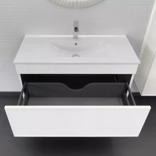Тумба с раковиной Comforty Мадрид  00-00017864 100 см Белый матовый Тумба с раковиной Comforty Мадрид  00-00017864 100 см Белый матовый