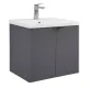 Тумба-умывальник Comforty Лима-60П антрацит с раковиной Como 60
