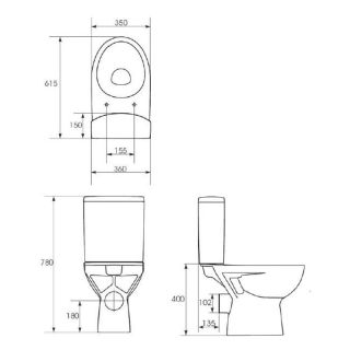 Унитаз-компакт Cersanit PARVA NEW CLEAN ON KO-PA011-3/6-CON-DL с микролифтом Унитаз-компакт Cersanit PARVA NEW CLEAN ON KO-PA011-3/6-CON-DL с микролифтом