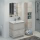 Comforty Тумба-умывальник "Верона-75" дуб белый с раковиной Comforty 75Е