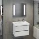 Comforty Тумба-умывальник "Дублин-75" белый глянец с раковиной Comforty 8057