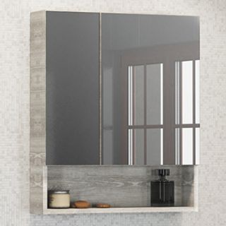 Comforty Зеркало-шкаф "Никосия-60" дуб белый Comforty Зеркало-шкаф "Никосия-60" дуб белый
