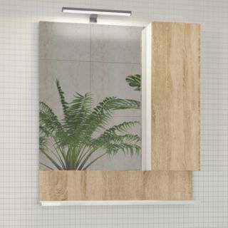 Comforty Зеркало-шкаф "Рига-70" дуб сонома Comforty Зеркало-шкаф "Рига-70" дуб сонома