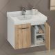 Comforty Тумба-умывальник "Рига-60" дуб сонома с раковиной Comforty 9335-60