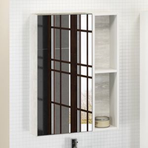Comforty Зеркало-шкаф "Прага-60" дуб белый