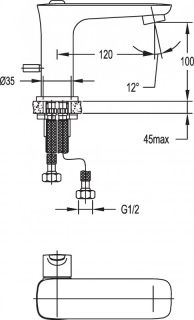 Смеситель для раковины без донного клапана, хром Cezares TESORO-F-LS-01-W0
