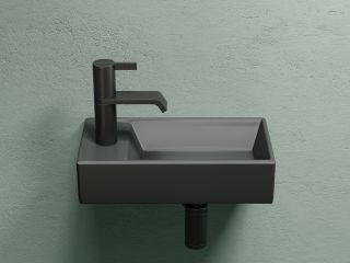 Раковина подвесная Ceramicanova Элемент (Element) CN6051RMDH 40 см тёмный антрацит матовый