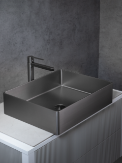 Раковина AltroBagno Accordo 001010 MtGr из нержавеющей стали сталь оружейная Раковина AltroBagno Accordo 001010 MtGr из нержавеющей стали сталь оружейная