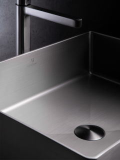 Раковина AltroBagno Accordo 001010 MtGr из нержавеющей стали сталь оружейная Раковина AltroBagno Accordo 001010 MtGr из нержавеющей стали сталь оружейная
