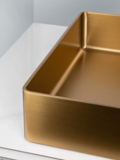 Раковина AltroBagno Astro 001017 OrSp из нержавеющей стали золото матовое Раковина AltroBagno Astro 001017 OrSp из нержавеющей стали золото матовое