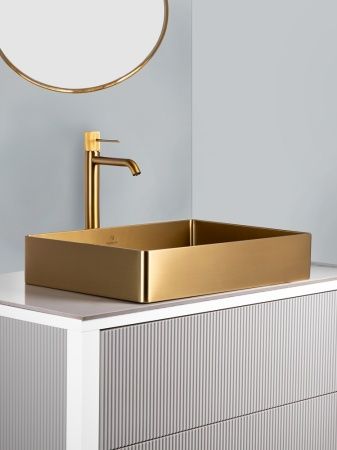 Раковина AltroBagno Astro 001017 OrSp из нержавеющей стали золото матовое Раковина AltroBagno Astro 001017 OrSp из нержавеющей стали золото матовое