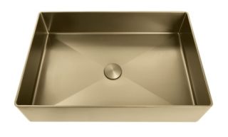Раковина AltroBagno Astro 001017 OrSp из нержавеющей стали золото матовое Раковина AltroBagno Astro 001017 OrSp из нержавеющей стали золото матовое