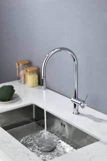 Смеситель для кухни AQUAme Cucina AQM9901CR с выдвижным изливом хром