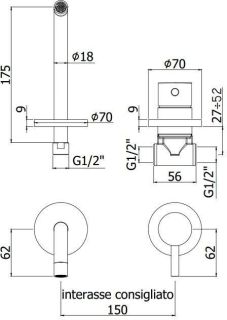Смеситель для раковины Paffoni Light LIG006NO70 (с внутренней частью) Смеситель для раковины Paffoni Light LIG006NO70 (с внутренней частью)
