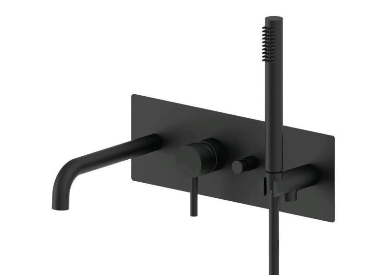 Paffoni Смеситель для ванны встраиваемый на 2 выхода, Черный матовый LIG001NO