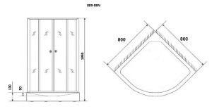 Душевой уголок Niagara NG-003-14 80х80х195