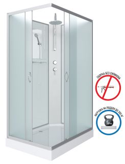 Душевая кабина Niagara NG-43295-14QBKT 120x90см серебро/матовое