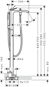 Смеситель для ванны Hansgrohe Vivenis 75445000