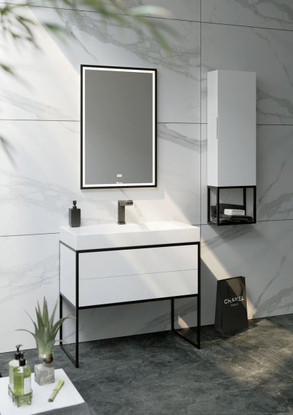 Зеркало с подсветкой Clarberg Logic LOG0206 60см чёрный