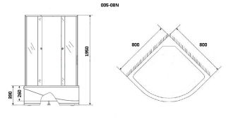 Душевой уголок Niagara NG-005-14 80x80x195 с поддоном