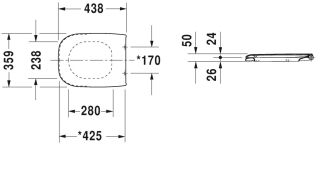 Крышка-сиденье Duravit D-Code 0067390000 микролифт Крышка-сиденье Duravit D-Code 0067390000 микролифт