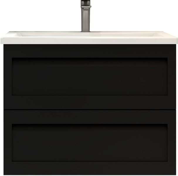 Подвесная тумба под раковину Art&Max Platino 75см чёрный матовый AM-Platino-750-2C-SO-NM Подвесная тумба под раковину Art&Max Platino 75см чёрный матовый AM-Platino-750-2C-SO-NM