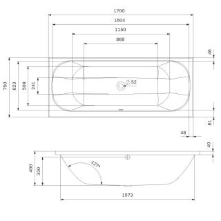 Ванна акриловая Am.Pm Above W9XA-170-075W-A 170x75 см