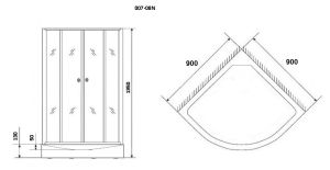 Душевой уголок Niagara NG-007-14 90х90х195