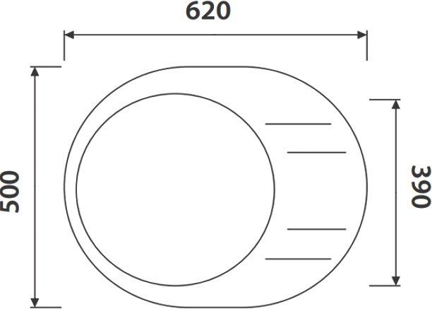 Мойка кухонная KAISER KGMO-6250-J