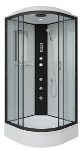 Душевая кабина Niagara NG-6702-14F с гидромассажем 100x100см чёрный/прозрачное