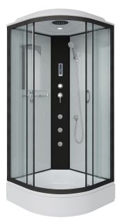 Душевая кабина Niagara NG-6702-14F с гидромассажем 100x100см чёрный/прозрачное