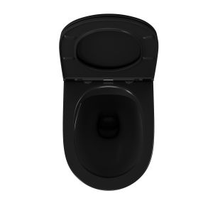 Унитаз подвесной D&K Matrix DT1396025 безободковый чёрный
