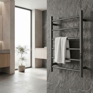 Полотенцесушитель электрический WasserKRAFT Mosel 46TH101-6GR 52x70 см графит