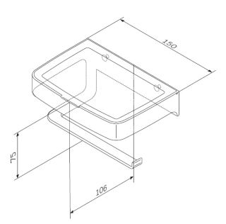 Держатель туалетной бумаги Am.pm INSPIRE 2.0 A50A341500 с коробкой Держатель туалетной бумаги Am.pm INSPIRE 2.0 A50A341500 с коробкой