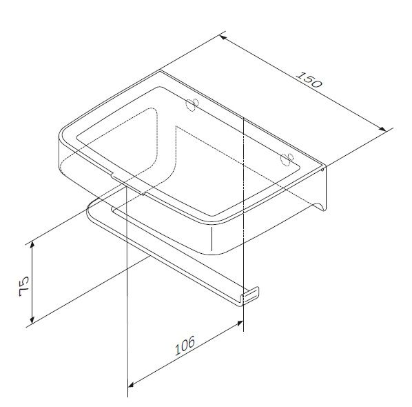 Держатель туалетной бумаги Am.pm INSPIRE 2.0 A50A341500 с коробкой
