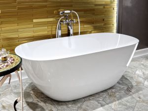 Ванна из искусственного камня AquaStone Бали 180x80см белый
