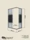 Душевой уголок Niagara Eco NG-1012-14QBLACK 120x80 см профиль чёрный стекло мозаика
