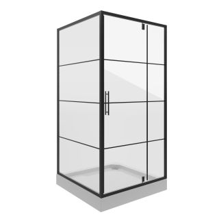 Душевой уголок Niagara Nova _02000831BLACK 100x100 см профиль чёрный матовый стекло прозрачное