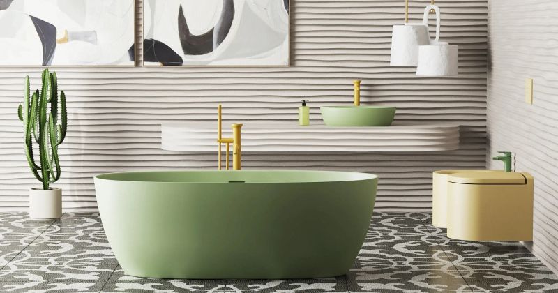 Ванна из искусственного камня Salini Alda S-Stone 101924MRF 160x70см RAL полностью